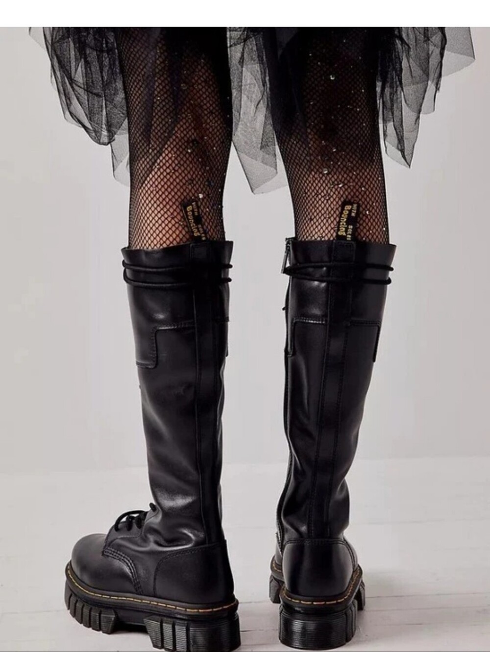 Dr. Martens Audrick 20 I Black Tall Lace-Up Combat Boots SZ.12